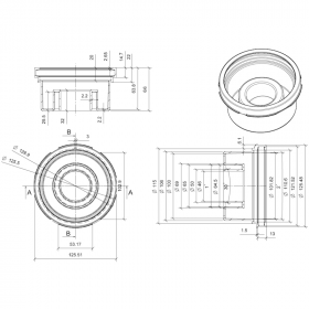 СИФОН VERTICAL TIDE /150х150/