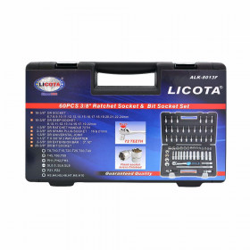 Комплект инструменти LICOTA, 3/8", 60 части