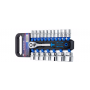 Комплект тресчотка и вложки LICOTA, 60T, 1/2", Super Lock, 8 - 32 мм, 19 части