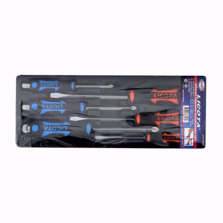 Комплект ударни отвертки LICOTA, 6 части