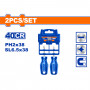 Комплект отвертки, намагнитизирани, WADFOW, 38 мм, SL, PH, 2 части