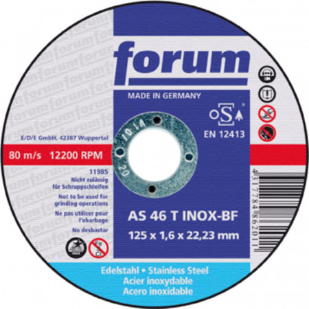 Диск за рязане на INOX, FORUM AS46T