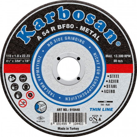 Диск за рязане на метал KARBOSAN A54R THIN