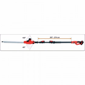Акумулаторен телескопичен храсторез YATO 82834, 18 V, 1 х 2 Ah