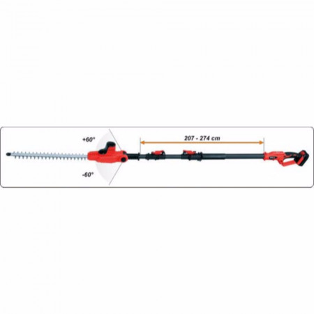 Акумулаторен телескопичен храсторез YATO 82834, 18 V, 1 х 2 Ah