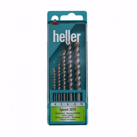 Комплект свредла за камък HELLER, ProStone Speed, ф 4 - ф 10