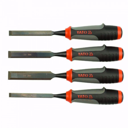 Комплект длета за дърво с PVC дръжки YATO, 10 - 20 мм, 4 бр