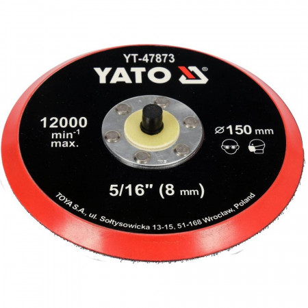 Подложка за фибър диск YATO, Ø 150 mm, 5/16"(8 mm)