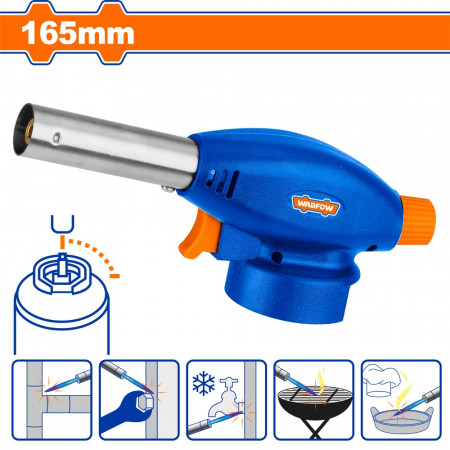 Газова горелка за спрей флакон WADFOW, пиезо запалване, 1300°C