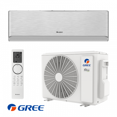 Инверторен климатик Gree Airy GWH24AVEXF-K6DNA1A - сребърен