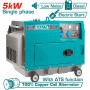Дизелов безшумен монофазен генератор TOTAL, 5 kW, ATS