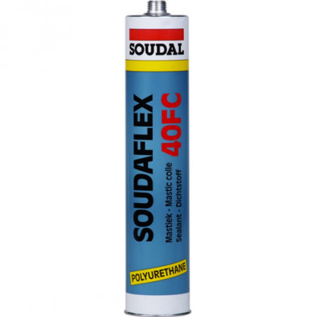 Полиуретанов уплътнител SOUDAL, Soudaflex 40 FC, картуш, черен, 310 ml