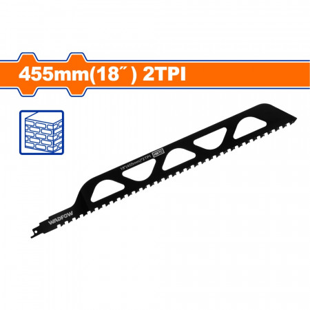 Нож за саблен трион за тухли и газобетон WADFOW, 455 мм