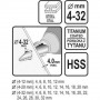 Комплект степенчати свредла HSS-TiN, STHOR, 3 части