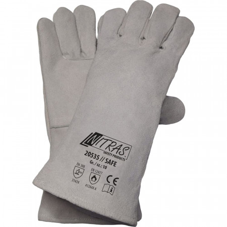 Ръкавици за заваряване VS53, кожа, EN 388, N.10, 35 см