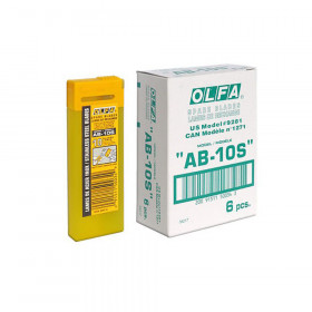 Режеща пластина, неръждаема, OLFA AB 10S, 10 броя