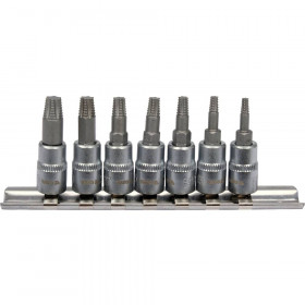 Комплект екстрактори за винтове YATO, 1/4 ", TORX, 7 части