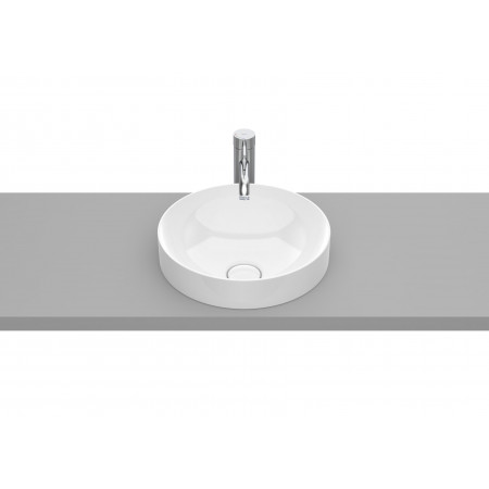 ROUND - Умивалник за полувграждане от FINECERAMIC®-Matt White
