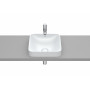 SQUARE - Умивалник за полувграждане от FINECERAMIC®-Matt White