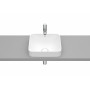 SQUARE - Умивалник за полувграждане от FINECERAMIC®-Matt White
