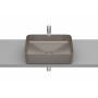 SQUARE - Умивалник за върху плот от FINECERAMIC®-Beige