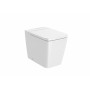 SQUARE - стояща тоалетна чиния, долепена до стената, двойно оттичане-Beige