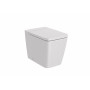 SQUARE - стояща тоалетна чиния, долепена до стената, двойно оттичане-Beige