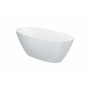 Овална свободностояща вана от Stonex®. Включва click-clack клапа и сифон.-Beige/White