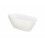 Овална свободностояща вана от Stonex®. Включва click-clack клапа и сифон.-Beige/White