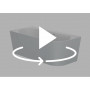 Ъглова вана от Stonex®, лява, включва click-clack клапа и сифон-Pearl