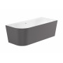 Ъглова вана от Stonex®, дясна, включва click-clack клапа и сифон-Beige