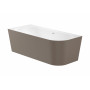 Ъглова вана от Stonex®, лява, включва click-clack клапа и сифон-Beige
