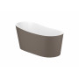 Свободностояща вана от Stonex®. Включва click-clack клапа и сифон-Coffee/White