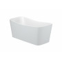 Правоъгълна вана от Stonex®. Включва click-clack клапа и сифон-Coffee/White