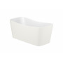 Правоъгълна вана от Stonex®. Включва click-clack клапа и сифон-Coffee/White