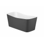 Правоъгълна вана от Stonex®. Включва click-clack клапа и сифон-Black / White