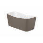Правоъгълна вана от Stonex®. Включва click-clack клапа и сифон-Black / White