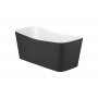 Правоъгълна вана от Stonex®. Включва click-clack клапа и сифон-Black / White
