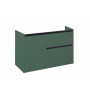 Мебел с две чекмеджета и кош вляво-Forest green