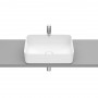 SQUARE - Умивалник за върху плот от FINECERAMIC®-Matt White