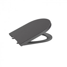 ROUND - Седалка и капак SUPRALIT® за тоалетна чиния, със забавено падане-Onyx