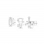 ROUND - тоалетна чиния за моноблок, долепена до стената, с двойно оттичане, Rimless-Pearl