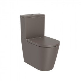 ROUND - тоалетна чиния за моноблок, долепена до стената, с двойно оттичане, Rimless-Coffee
