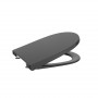 Седалка и капак SUPRALIT® Compact за тоалетна чиния, със забавено падане-Matt black