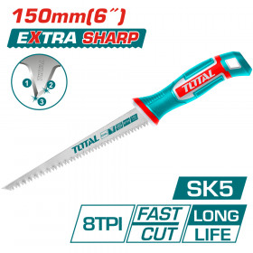 Трион за гипсокартон TOTAL INDUSTRIAL, 8TPI, 150 мм