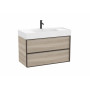 Мебел Unik (базов модул с две чекмеджета и Fineceramic® умивалник)-Sand Grey