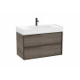 Мебел Unik (базов модул с две чекмеджета и Fineceramic® умивалник)-Sand Grey