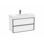 Мебел Unik (базов модул с две чекмеджета и Fineceramic® умивалник)-White Pine