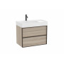 Мебел Unik (базов модул с две чекмеджета и Fineceramic® умивалник)-Sand Grey