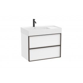 Мебел Unik (базов модул с две чекмеджета и Fineceramic® умивалник)-White Pine
